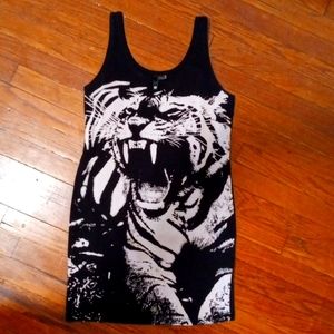 Tiger print tank top dress